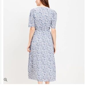 Loft. Jungle Jacquard Wrap Midi Dress